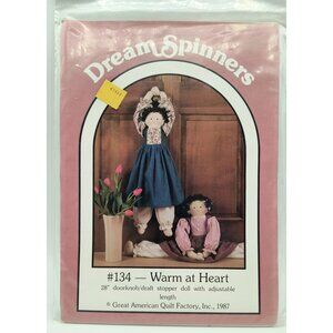 Dream Spinners Warm At Heart #134 Pattern 28" Adjustable Draft Stopper Doll Vint